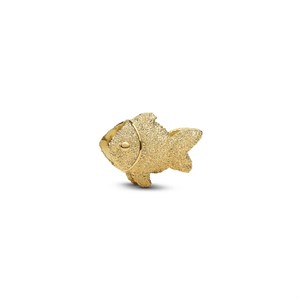 Mini Charm Pesce effetto diamantato Dorato