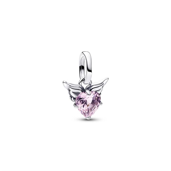 Mini Pendente Winged Heart Rosa Pandora ME