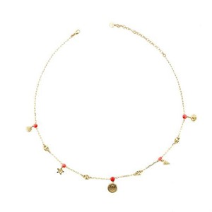 Collana Sfere Smaltate Rosse e Conchiglie