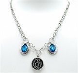 Collana con Moneta e Cubik Zirconia Azz