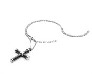 Collana Pendente Croce Grande Nera - 4UCL3760