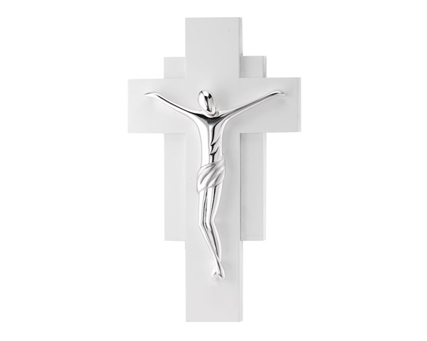 Crocefisso in Argento e Legno