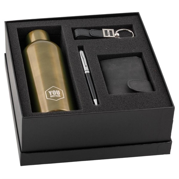 Gift Set Man (Bottiglia+Portaf.+Penna+Portachiavi)