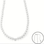 Collana in Argento con Perle e Zircone Bianco
