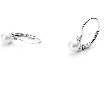 Orecchini in Argento con Perle e Cristalli