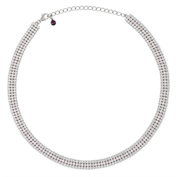 Chocker Dilvdò Triple Tennis Silver White