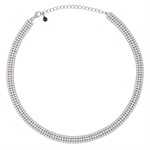 Chocker Dilvdò Triple Tennis Silver White