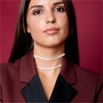 Chocker Dilvdò Triple Tennis Silver White