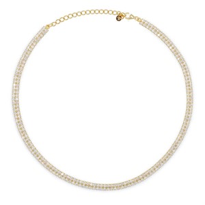 Chocker Double Tennis Gold White