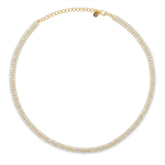 Chocker Double Tennis Gold White