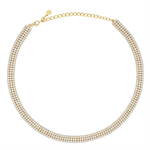 Chocker Triple Tennis Gold White
