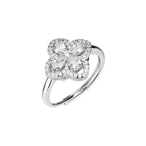 Anello Fiore con Zirconi
