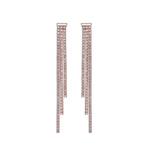 Orecchini Tennis in Argento 3 Fili con Zirconi