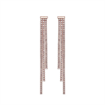 Orecchini Tennis in Argento 3 Fili con Zirconi