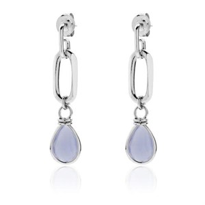 Orecchini con pendente a goccia e cristallo glicine