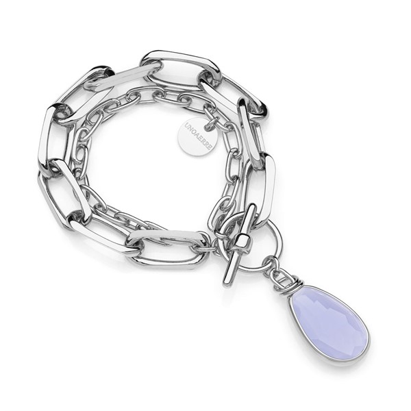 Bracciale di catena con cristallo glicine