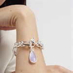 Bracciale di catena con cristallo glicine