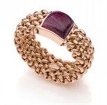 Anello Chicco di Riso con Radice di Rubino