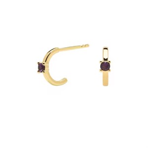 Orecchini Boccola con Zircone Nero