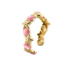 Anello Louis Henriquez Rosa stelle marine