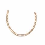 Bracciale Groumette Fantasia Cuori in Arg Rosato