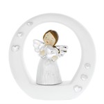 Angioletto Su Cerchio con Cuore Piccolo