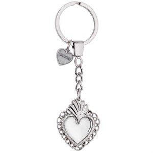 Portachiavi Sacro Cuore Metallo
