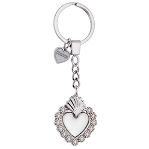 Portachiavi Sacro Cuore Metallo