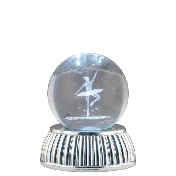 Sfera in Cristallo su Base con Led - Ballerina