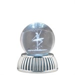 Sfera in Cristallo su Base con Led - Ballerina