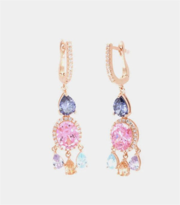 Orecchini Pendenti con Zirconi