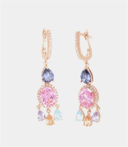 Orecchini Pendenti con Zirconi