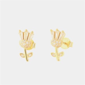 Orecchini Fiore con Zirconi