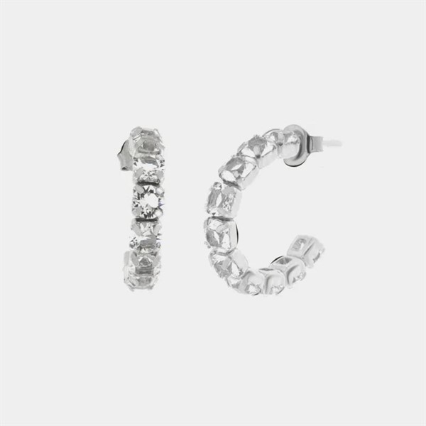 Orecchini Cerchio con Cristalli