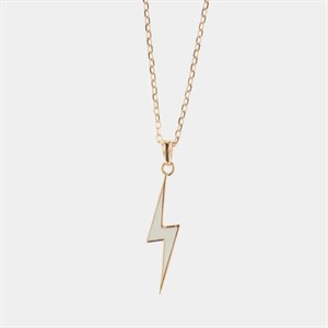 Collana Fulmine con Smnalto Bianco