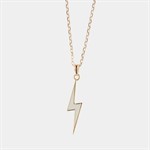 Collana Fulmine con Smnalto Bianco