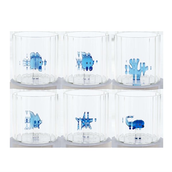 Set 6 Bicchieri Ondulati