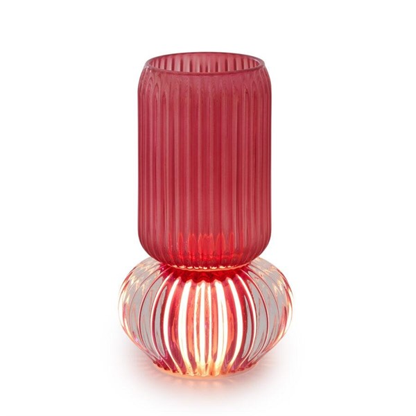 Vaso Rosso con Luce Led