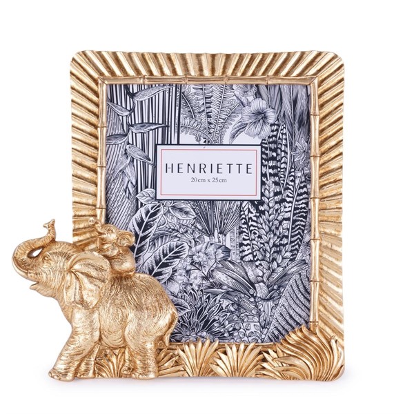 Cornice Elefanti Oro Grande