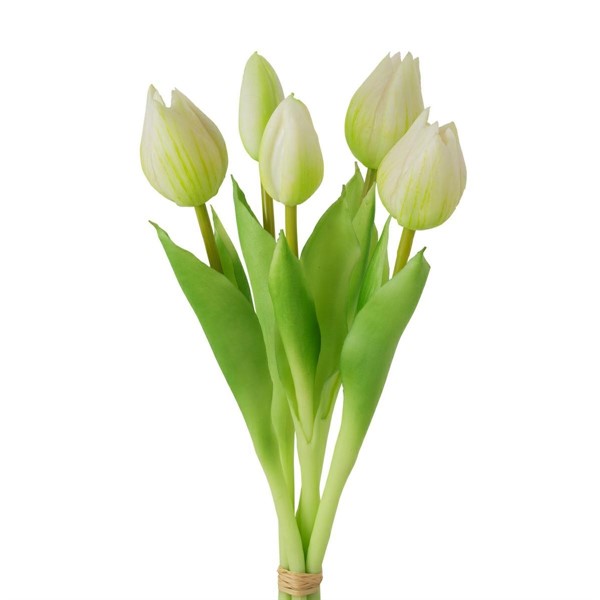 Bouquet 5 Tulipani Bianchi