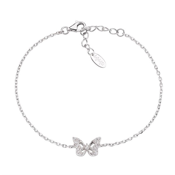 Bracciale Farfalla in Argento con Zirconi