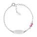 Bracciale Junior Personalizzabile con Farfalla Rosa e Fucsia