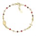 Bracciale Rosario Dorato con Cristalli Multicolor