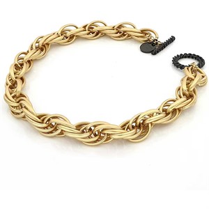 Collana Bronzo Dorato Satinato