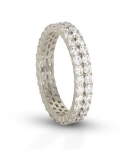 Double Eternity Ring Dilvdò Silver White