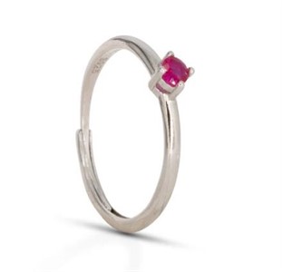 Solitaire Ring Dilvdò Silver Ruby