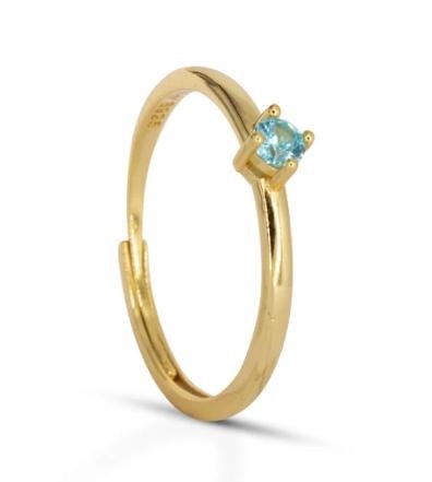 Solitaire Ring Dilvdò Gold Turquoise