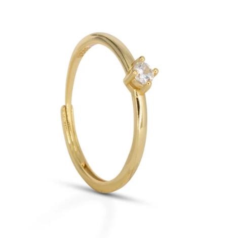 Solitaire Ring Dilvdò Gold White