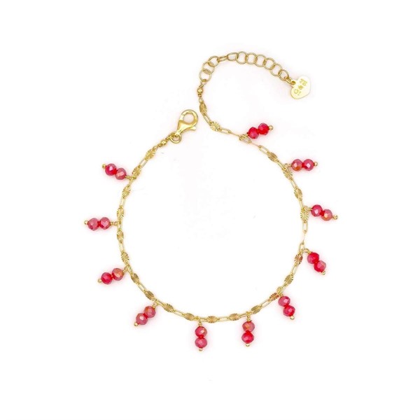 Bracciale cristalli rossi