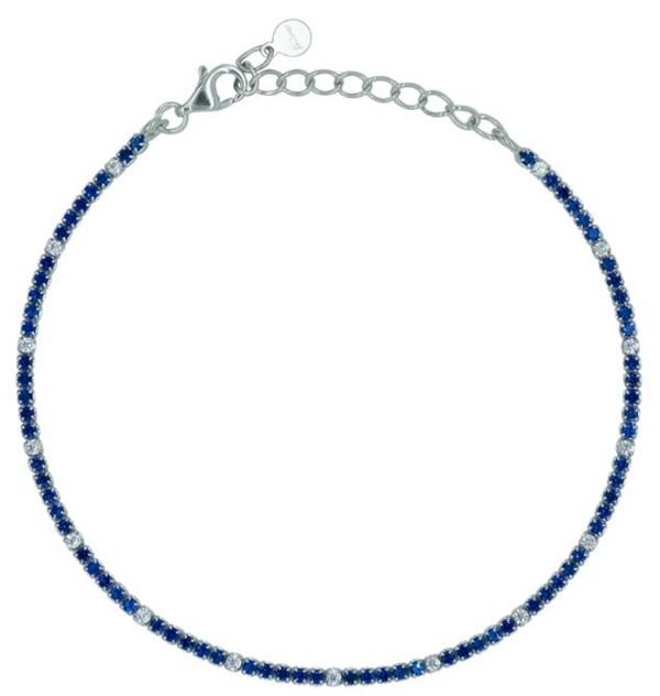 Bracciale Dilvdò Tennis 1.5mm Silver Blue & White
